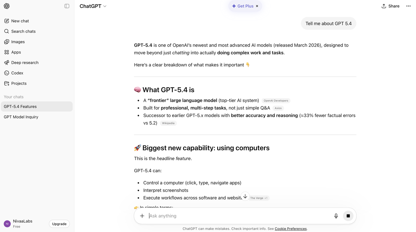 Chatgpt interface screenshot