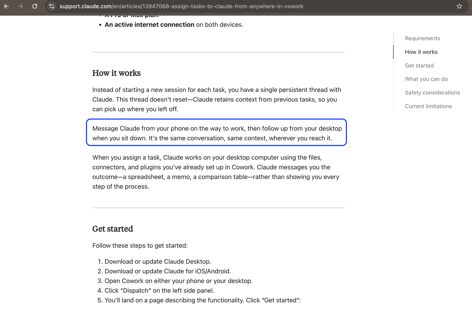 Claude Dispatch interface screenshot